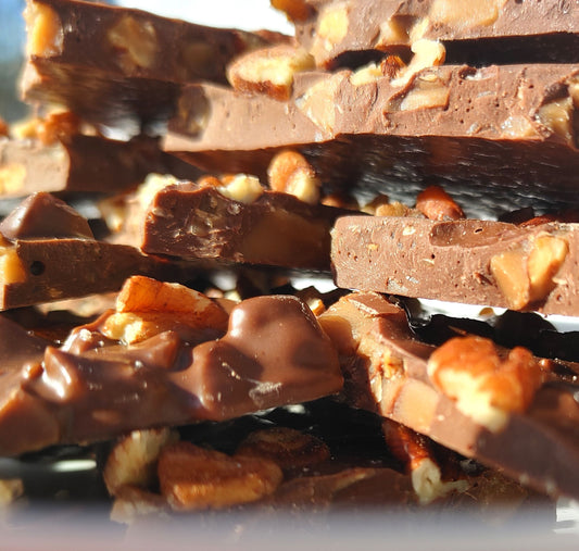 Pecan Toffee Milk Chocolate Bark