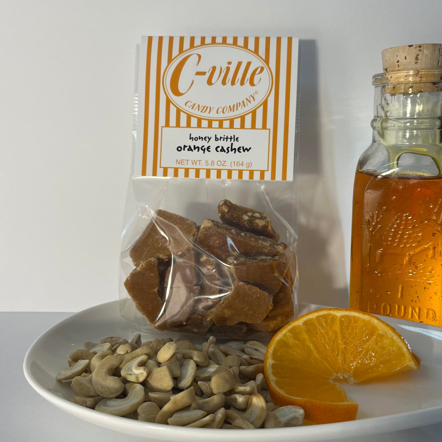 Orange Cashew Honey Brittle