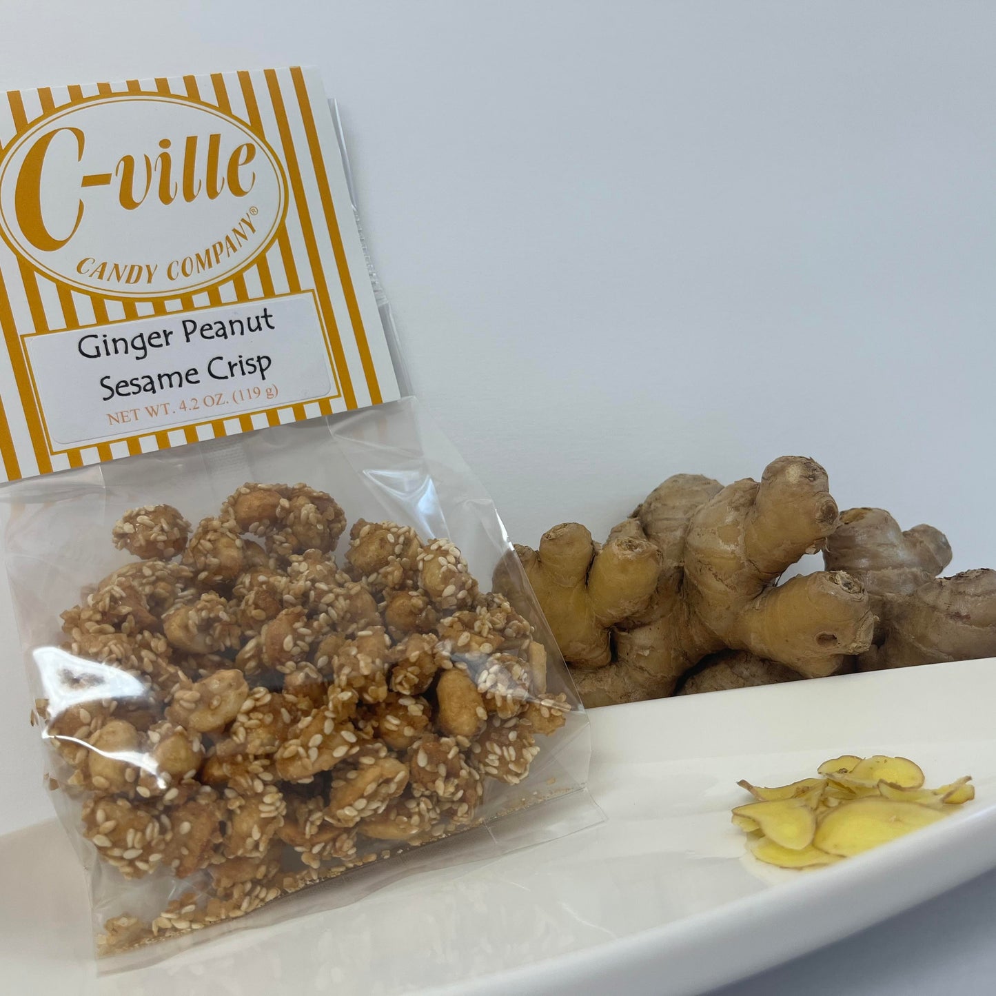 Ginger Peanut Sesame Crisp